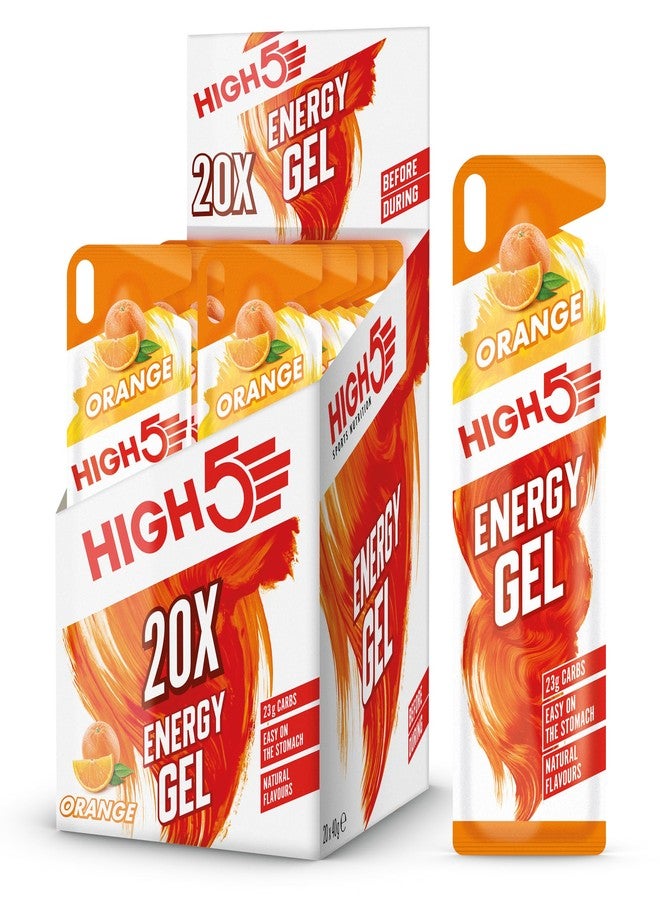 High5 High 5 Energy Gel - 20 x 38g Sachet- Juicy Orange - Image 1